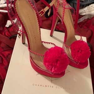Charlotte Olympia hot pink never worn shoes